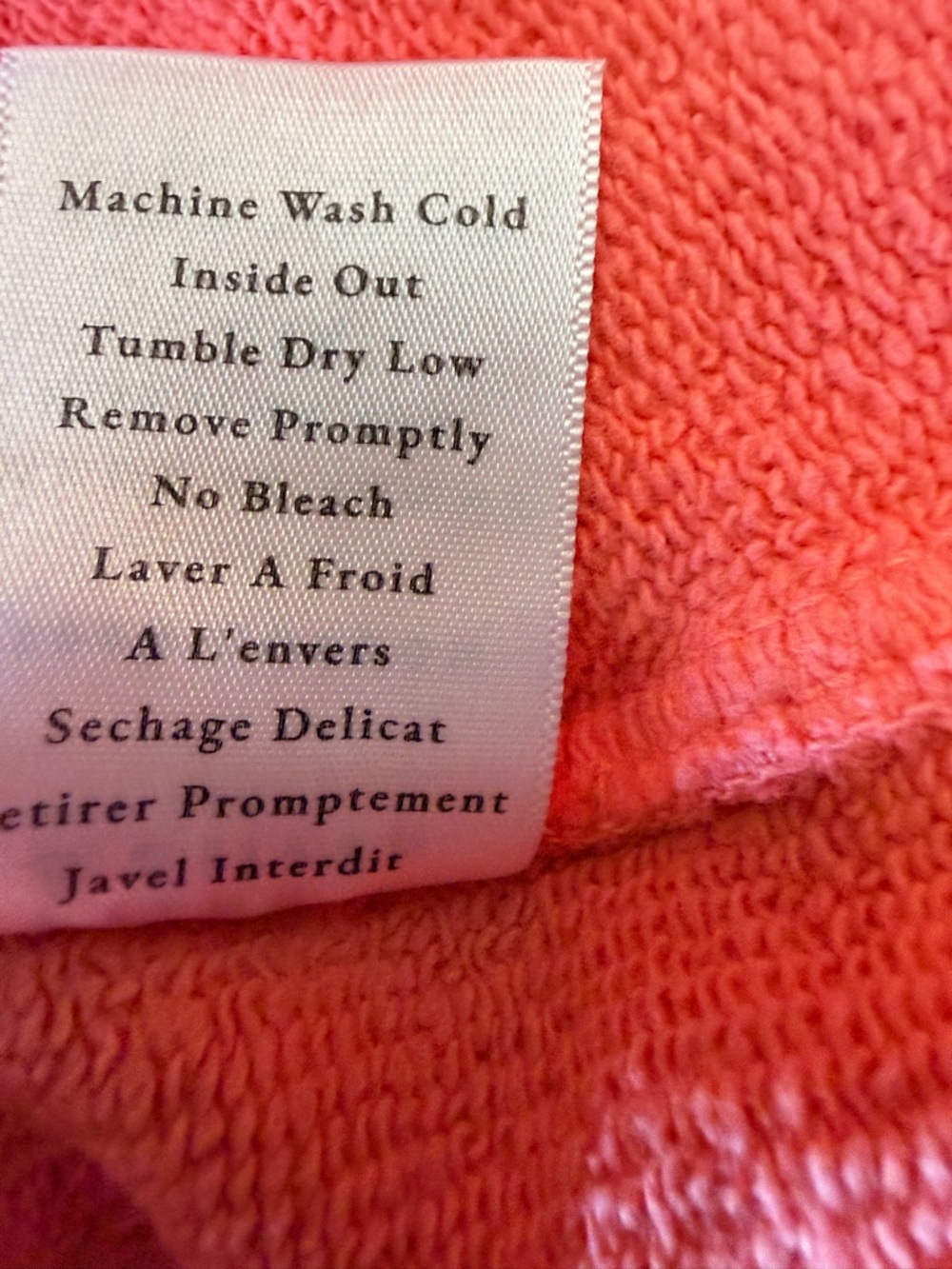 NWT Frank and Eileen Anna Triple Terry Medium Passion Fruit (Coral) never worn - Picture 6 of 9